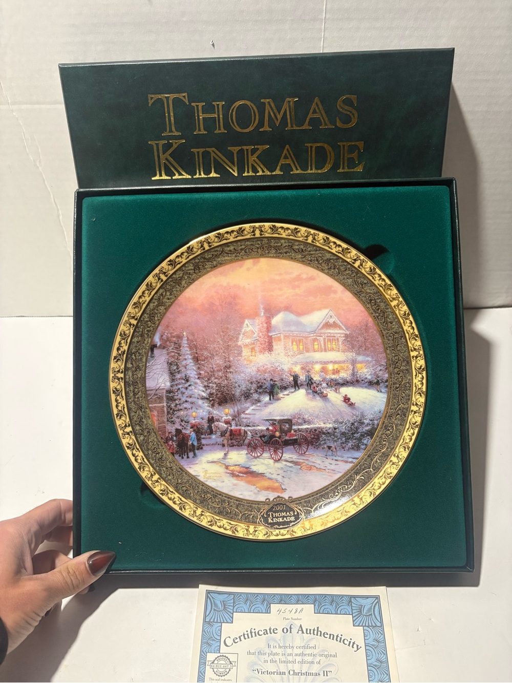 Thomas Kinkade White Porcelain Collector Plate